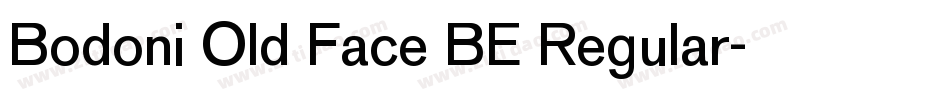 Bodoni Old Face BE Regular字体转换